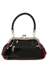 BANNED Billie Jean Lacquer Cherry Handbag | Rockabilly Pin-up Style-Red/Black-One Size-EU