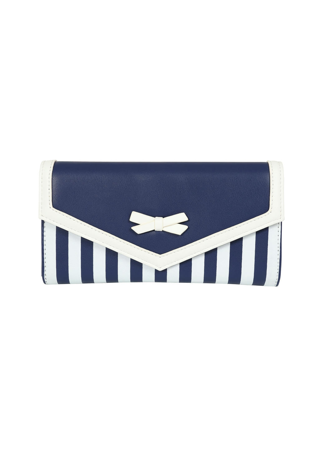 BANNED Ravello Nautical Stripe Wallet | 1940s-Inspired Maritime Purse-Navy-One Size-EU