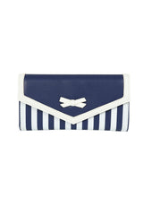 BANNED Ravello Nautical Stripe Wallet | 1940s-Inspired Maritime Purse-Navy-One Size-EU