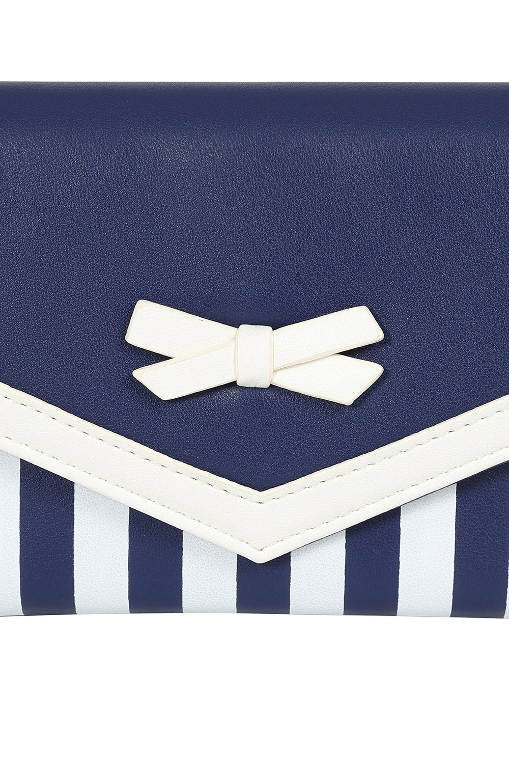 BANNED Ravello Nautical Stripe Wallet | 1940s-Inspired Maritime Purse-Navy-One Size-EU