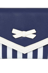 BANNED Ravello Nautical Stripe Wallet | 1940s-Inspired Maritime Purse-Navy-One Size-EU