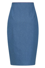 MILLIE SWALLOW PENCIL SKIRT Denim