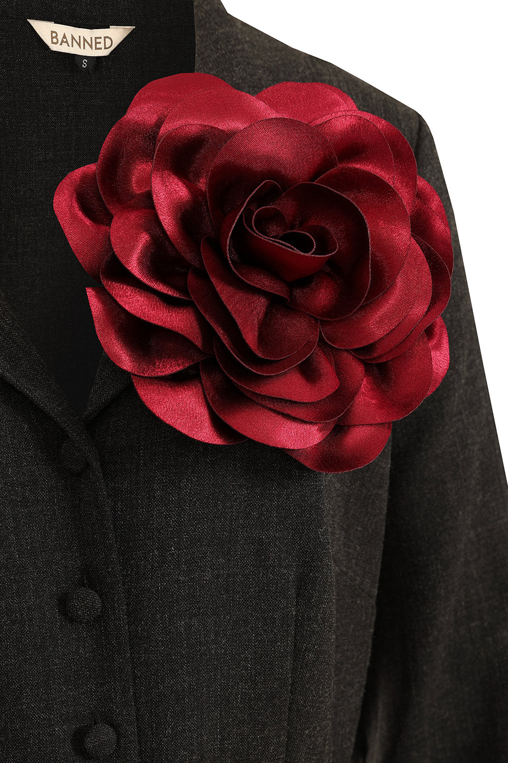 Burgundy ROMANTIC BLOOM BROOCH