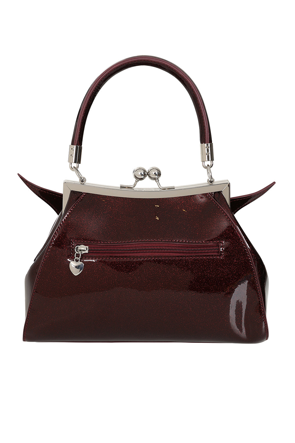 Burgundy ELVIRA SHIMMER HANDBAG