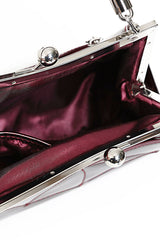 Burgundy ELVIRA SHIMMER HANDBAG
