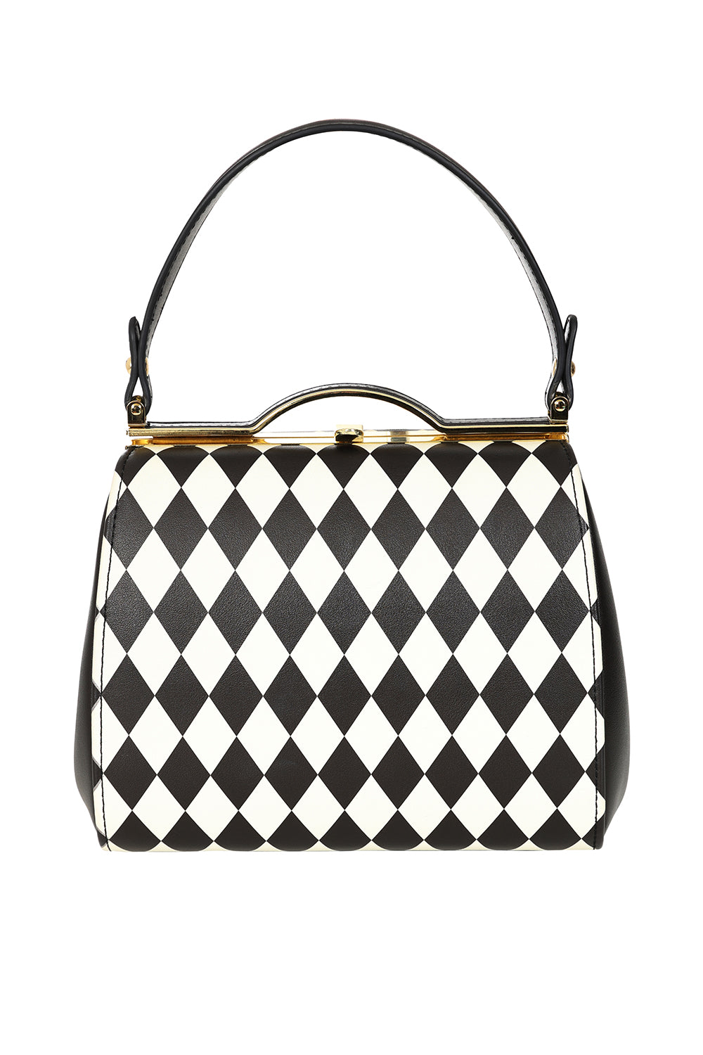 Black/White RHONA HARLEQUIN HANDBAG