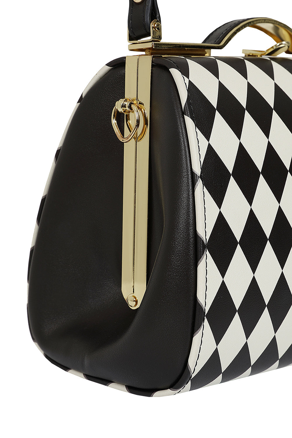 Black/White RHONA HARLEQUIN HANDBAG
