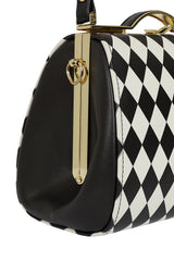 Black/White RHONA HARLEQUIN HANDBAG