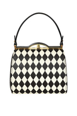 Black/White RHONA HARLEQUIN HANDBAG