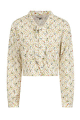 1950's Banned Retro Cherry squirrel white blouse