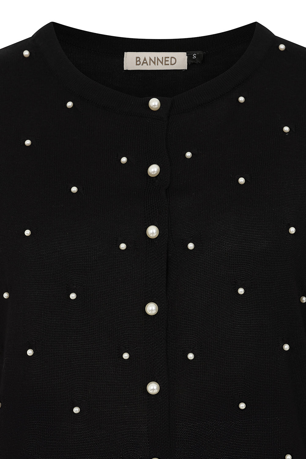 1950's Banned Retro Black Pearl Cardigan