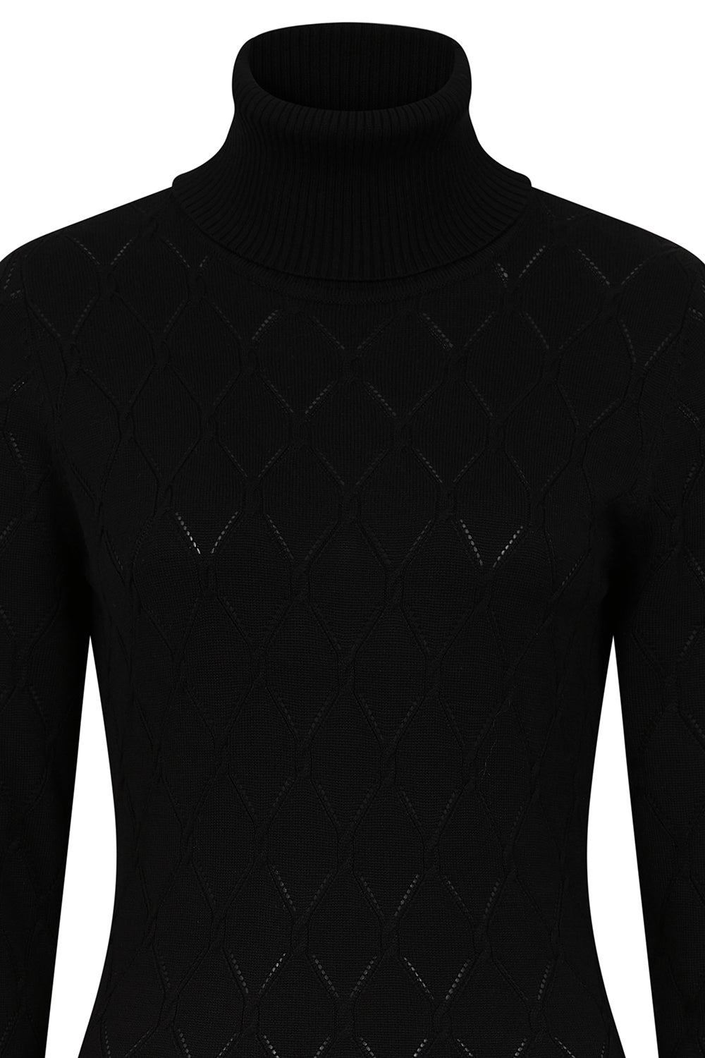 Banned Retro Ada diamond perforation knit dress