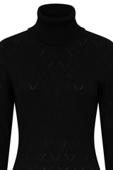 Banned Retro Ada diamond perforation knit dress