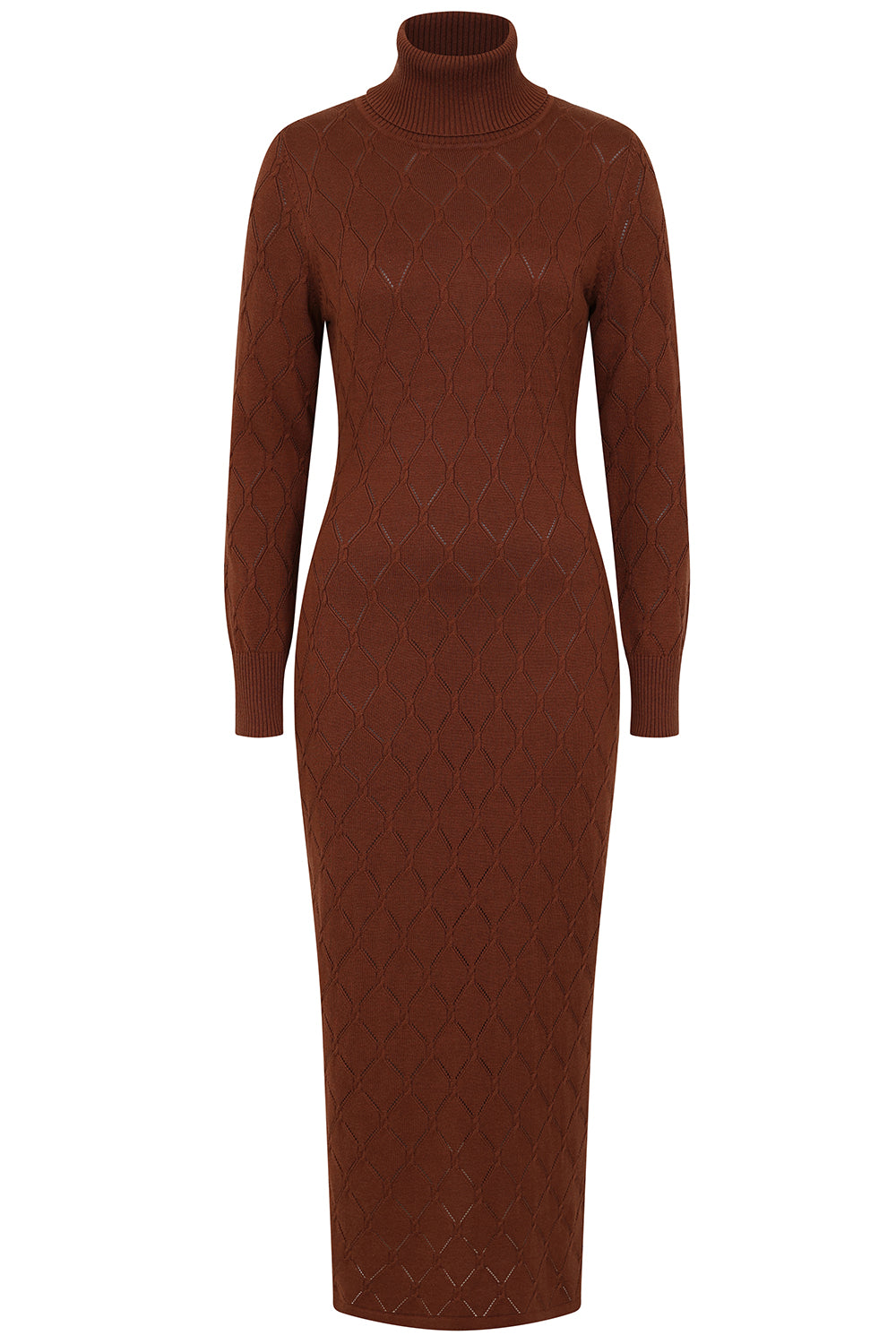 Banned Retro Ada diamond perforation knit dress