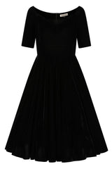 BANNED Retro Amalia Off-Shoulder Velvet Swing Dress