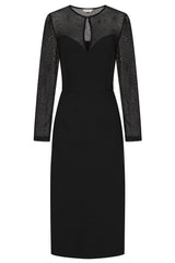 BANNED Elvira Gothic Spiderweb Maxi Dress with Mesh Sleeves