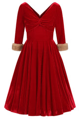 Banned Retro Nina Samt-Swing-Kleid