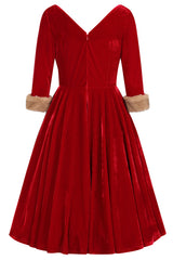 Banned Retro Nina Velvet Swing Dress