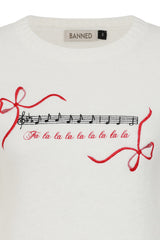 Banned Natalia Christmas Carol Jumper - 50s Style Embroidered Holiday Sweater