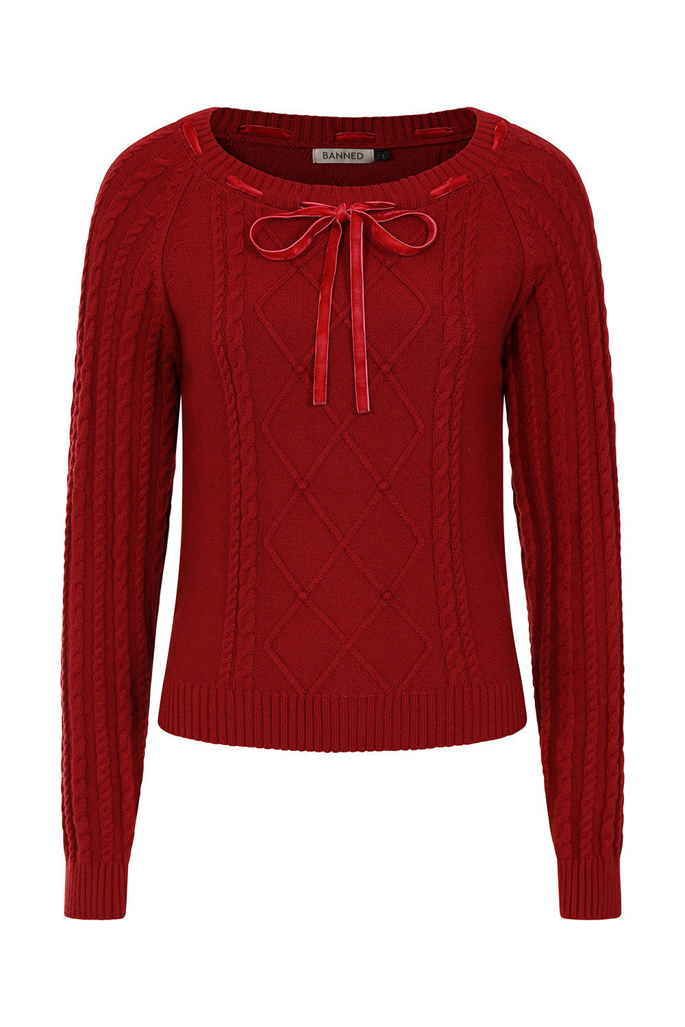 Banned Mona Cable Knit Jumper - 40s Style Vintage Sweater