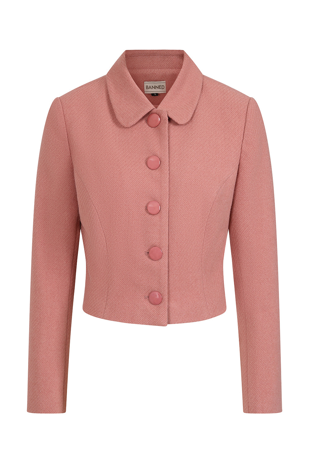 Banned Midge Bon Ton Crop Jacket - 60s Style Peter Pan Collar Jacket