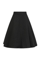 1950's Banned Retro Annie Rose spot texture swing skirt