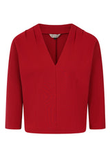 Banned Gilda Jersey Top - 50s Style Gathered Shoulder V-Neck