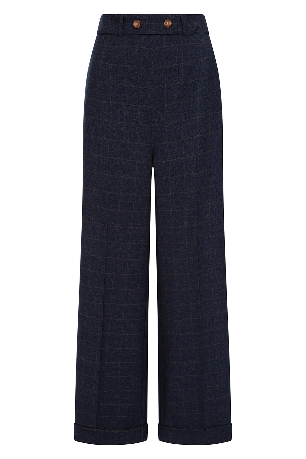 Banned Retro 1950's Style Bonnie Check Green Trouser