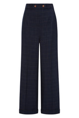 Banned Retro 1950's Style Bonnie Check Green Trouser