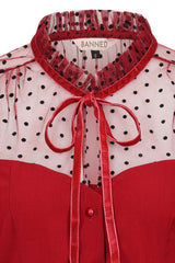 Banned Retro 1950's Luna Black blouse