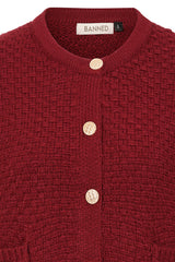 Banned Victoria 40s Crop Cardigan - Wool Mix Textured Jacket Style cardigan