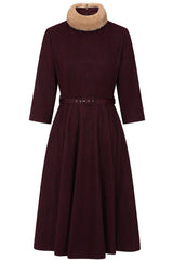 Banned Retro Lorna Kleid mit Fellkragen