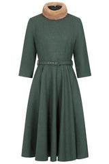 Banned Retro Lorna Kleid mit Fellkragen