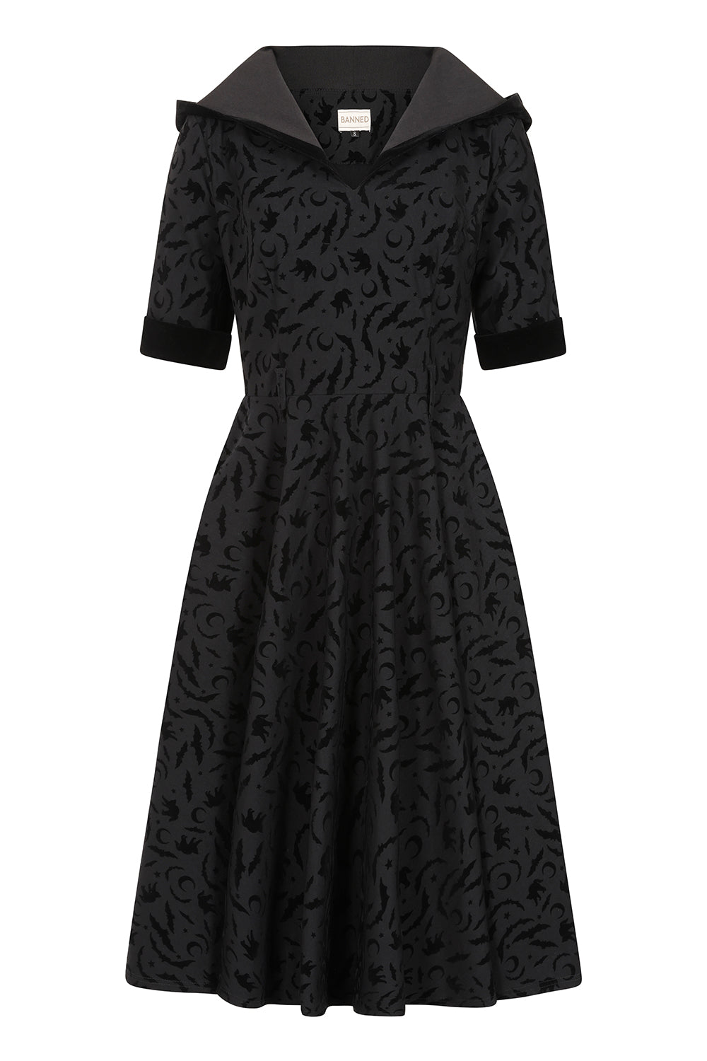 Banned Apparel Tara Halloween Night Hooded Dress with pockets.