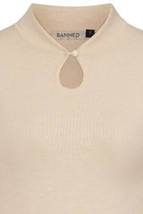 Banned's Mara High-Neck Teardrop Cutout Jumper