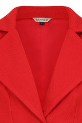 Banned Marilyn 50s Cropped Jacket - Vintage Style Wide Collar Jacket