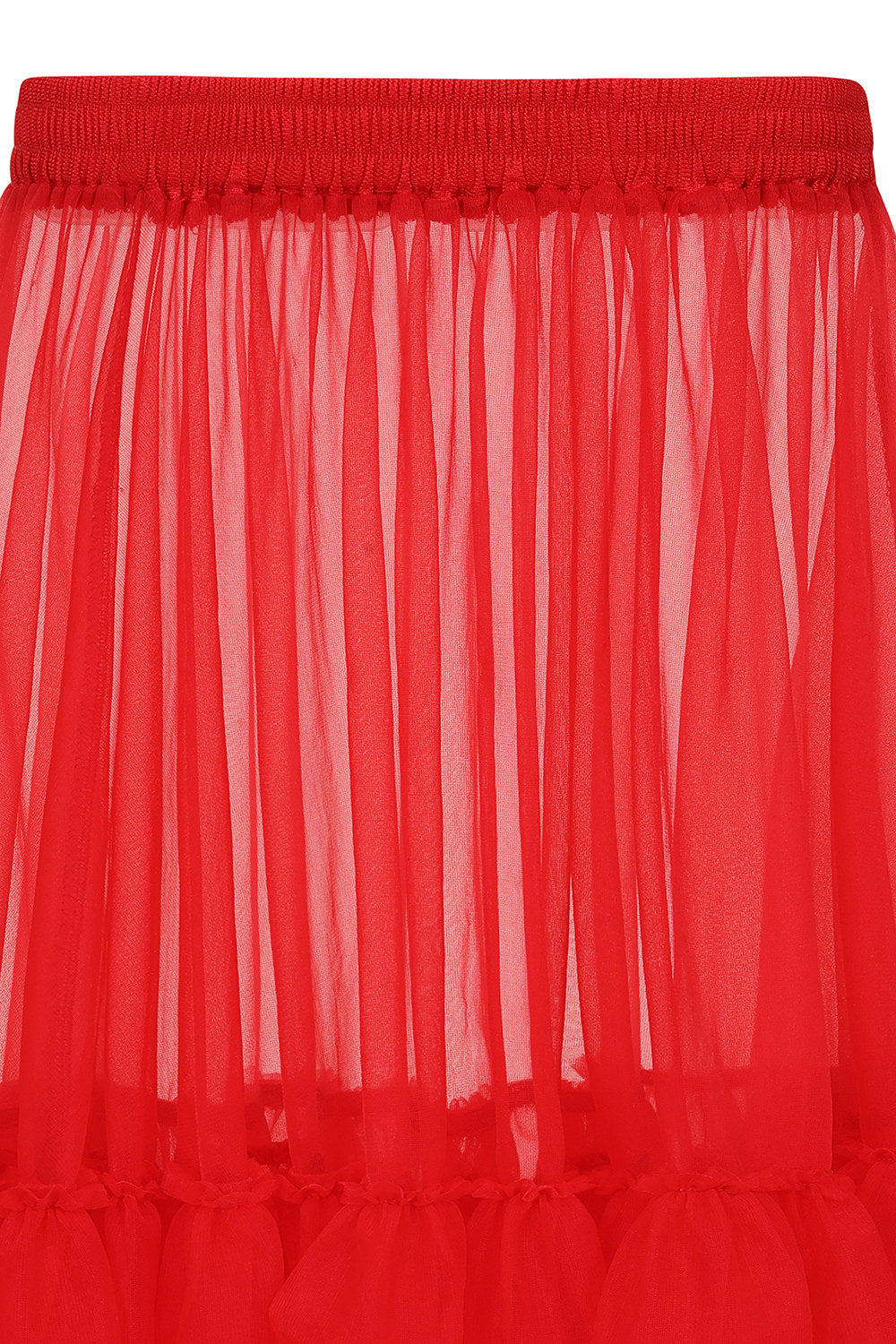 Banned Mia Single Layer Petticoat - 50s Style Double Frill Soft Mesh Underskirt