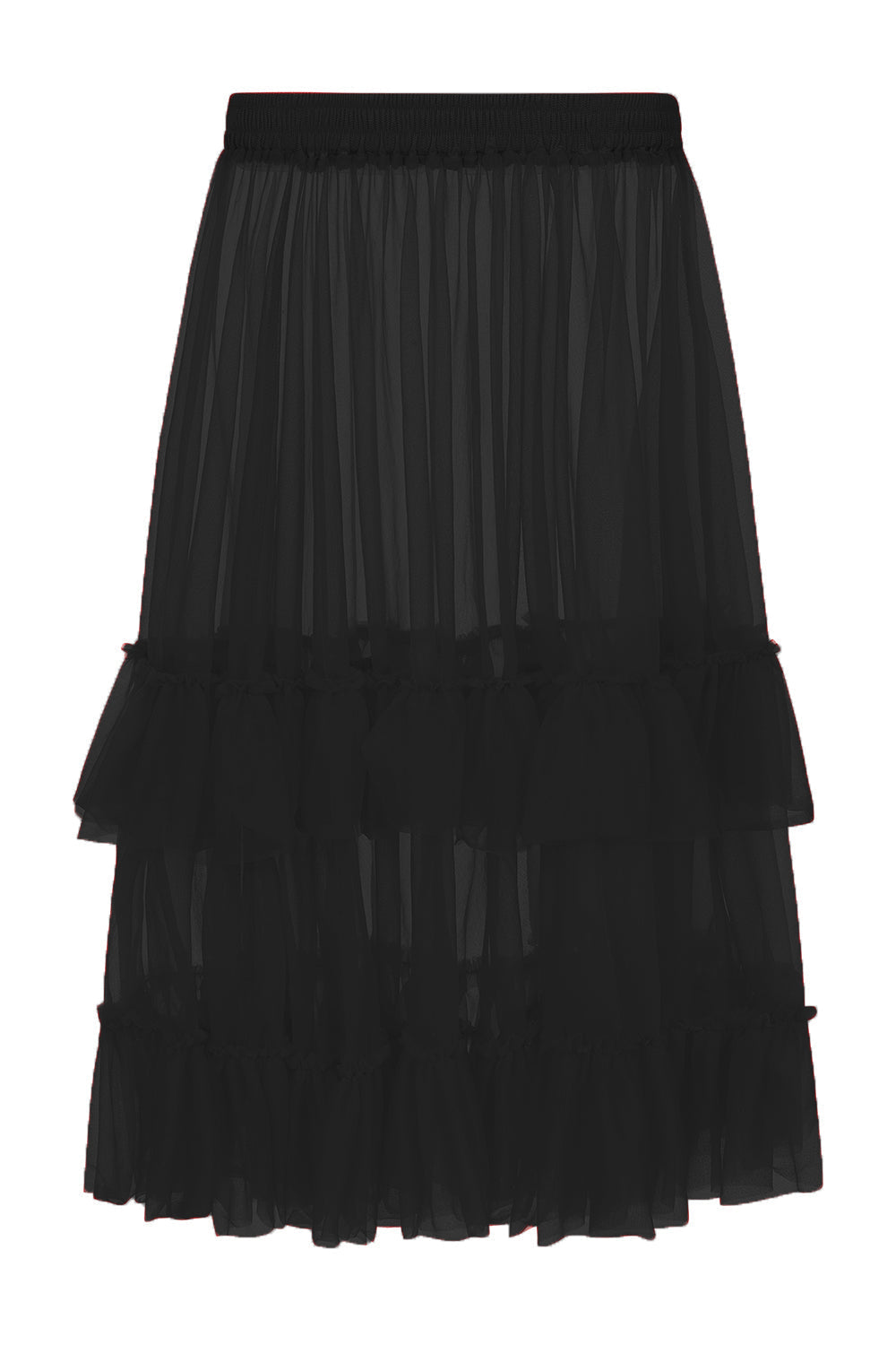 Banned Mia Single Layer Petticoat - 50s Style Double Frill Soft Mesh Underskirt
