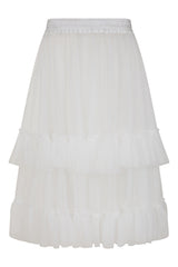 Banned Mia Single Layer Petticoat - 50s Style Double Frill Soft Mesh Underskirt