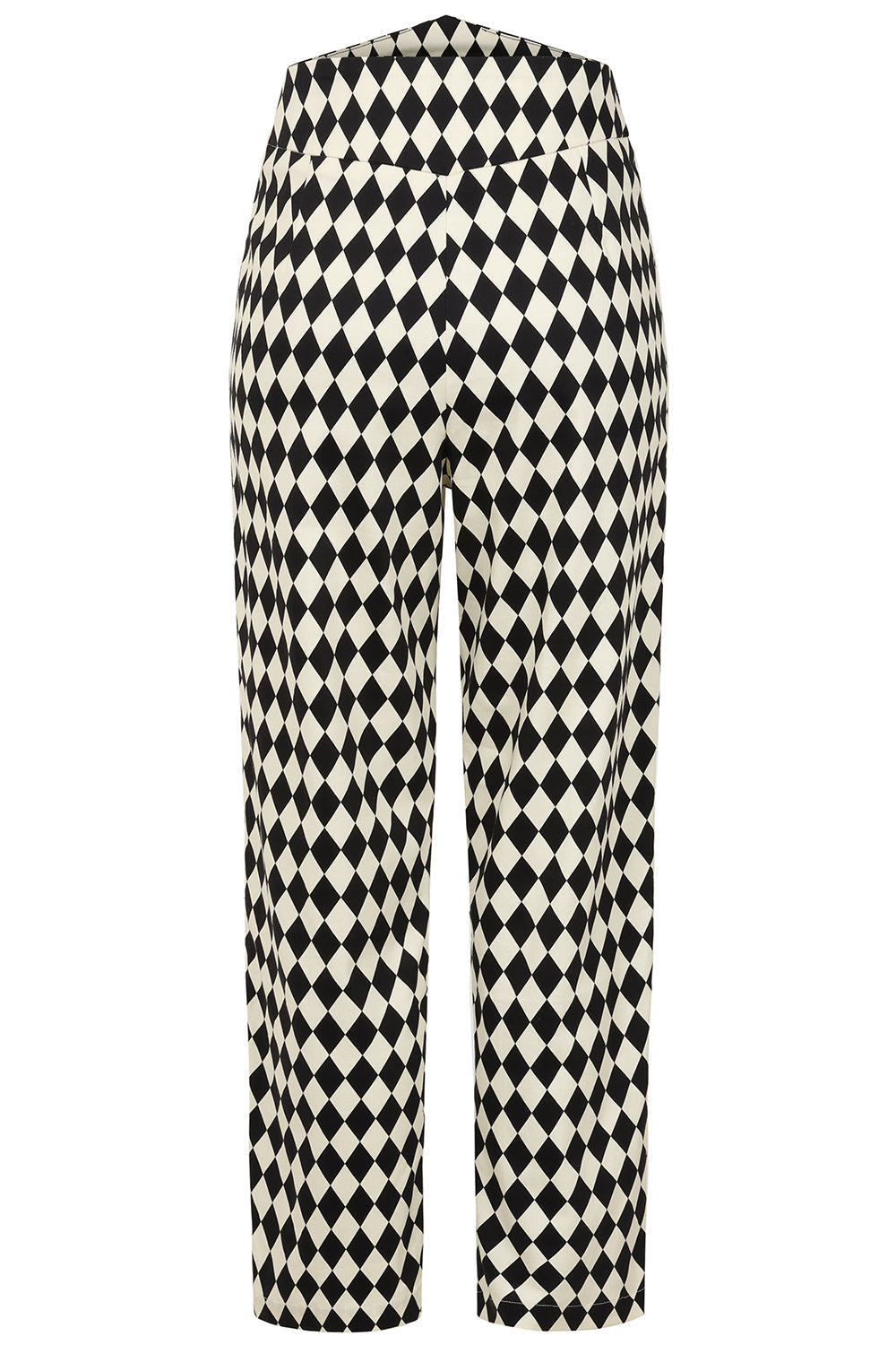 Banned Samantha Harlequin Cigarette Trousers - 50s Style Rockabilly Diamond Print Pants