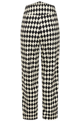 Banned Samantha Harlequin Cigarette Trousers - 50s Style Rockabilly Diamond Print Pants