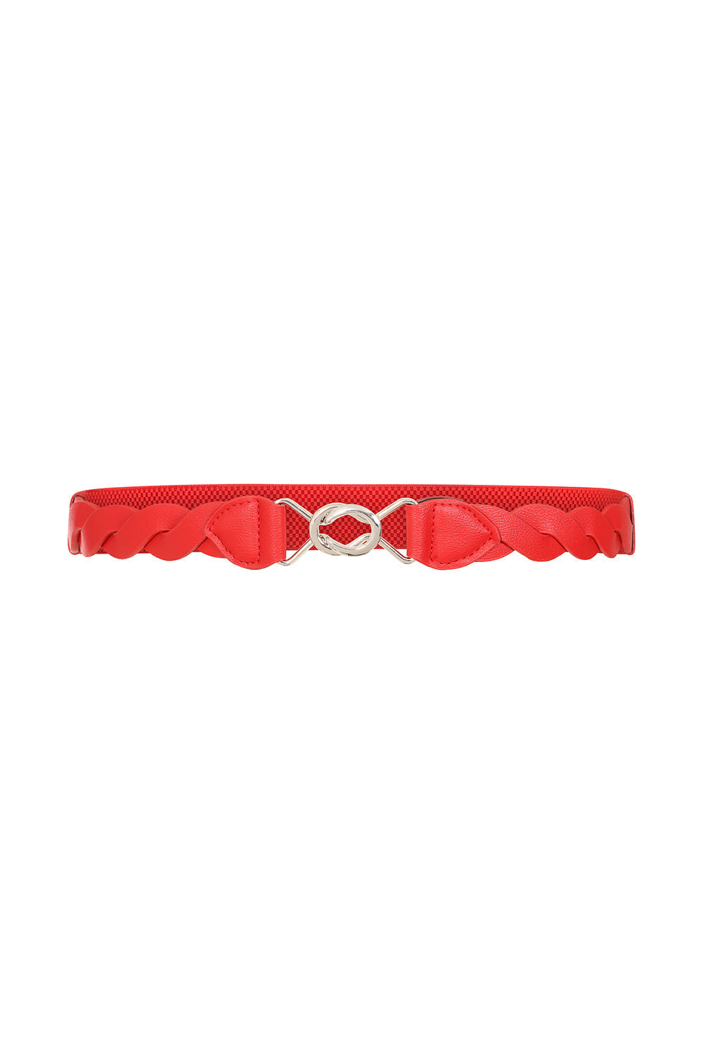Banned Retro Audrey Woven Elasticated Belt Vintage-Inspired Stretch Waist Belt-Red