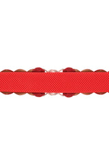 Banned Retro Audrey Woven Elasticated Belt Vintage-Inspired Stretch Waist Belt-Red