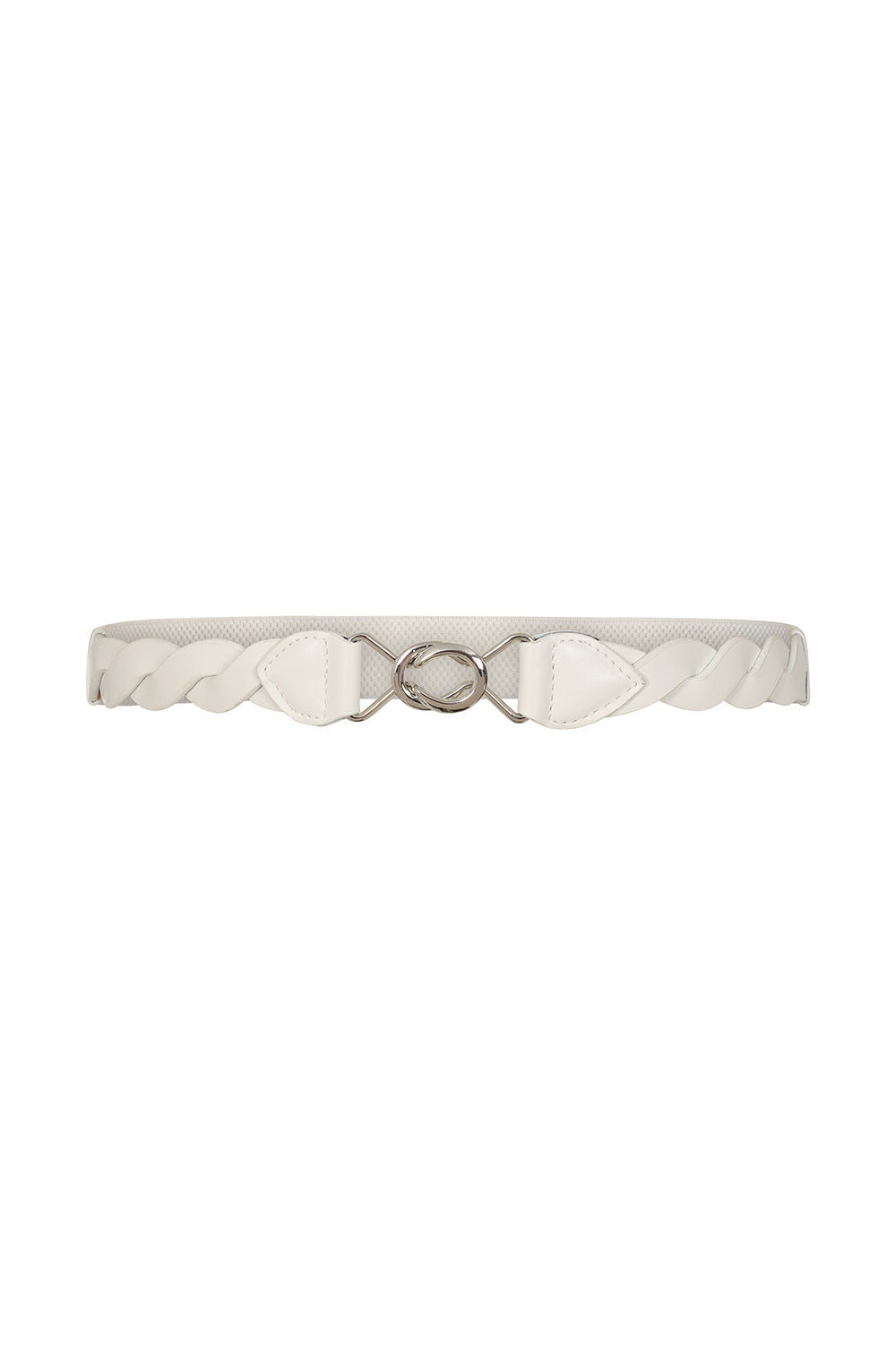 Banned Retro Audrey Woven Elasticated Belt Vintage-Inspired Stretch Waist Belt-White