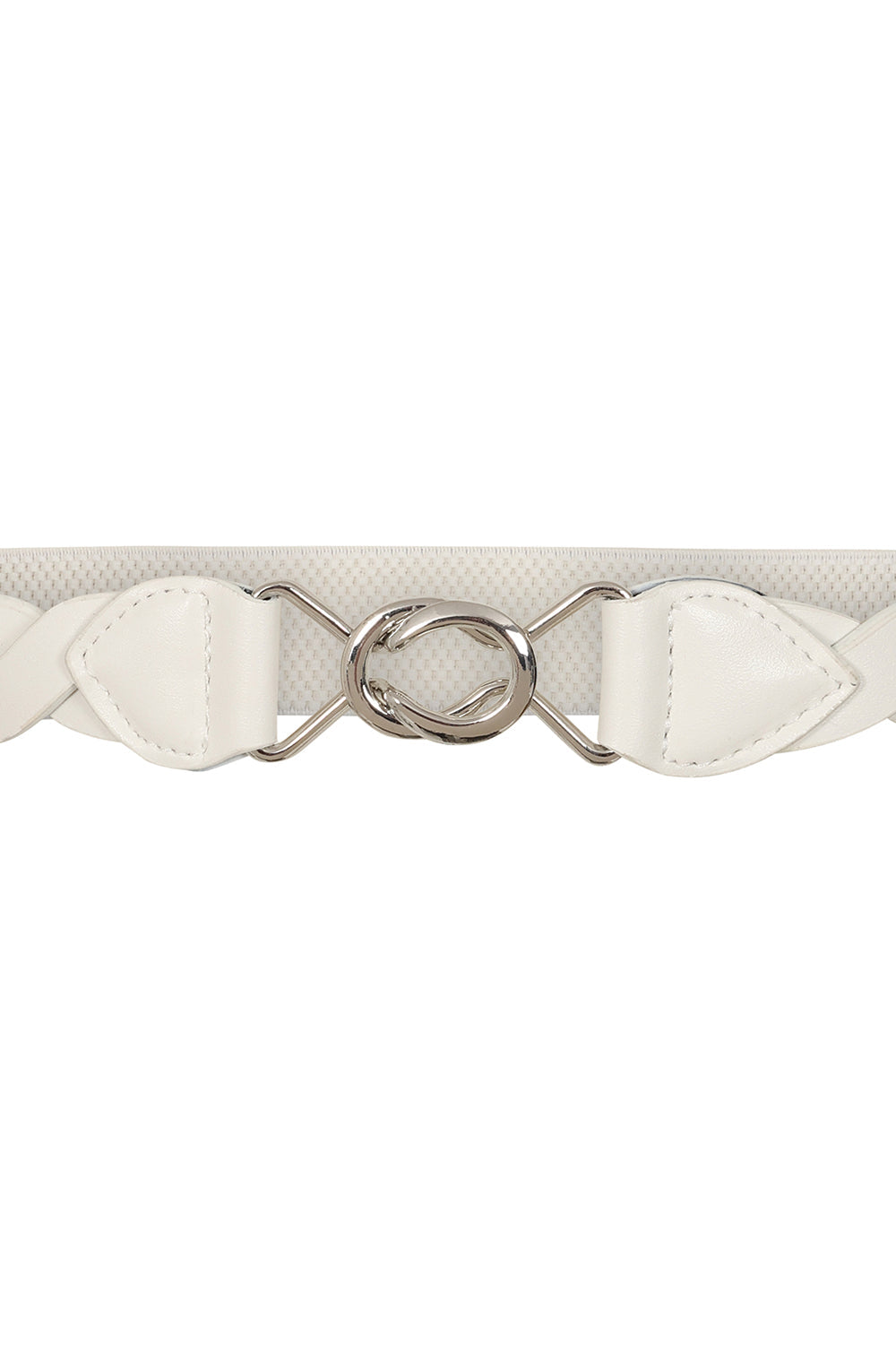 Banned Retro Audrey Woven Elasticated Belt Vintage-Inspired Stretch Waist Belt-White