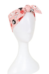Banned Retro Viva Las Vegas Bandana-Pink