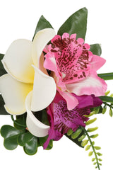 Banned Retro Island Breeze Clip Hair Accessory-White/Fucsia