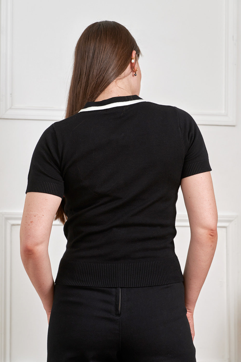 Banned Rockabilly Mila Ace Knitted Jumper-Black