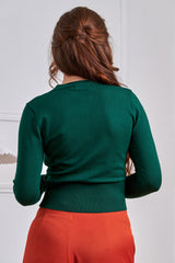 Banned 50s Nara Forest Friend Cardigan-Green