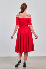 Banned Retro 50s Amalia Swing Dress-Red
